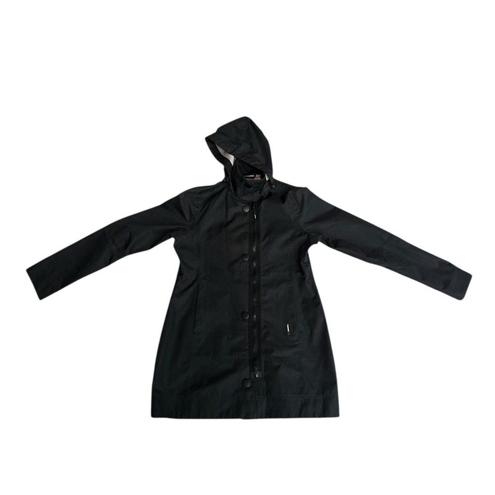 Mondetta Black Hooded Windbreaker Coat Water-Resistant‎ Jacket Women's Size M - Picture 3 of 7